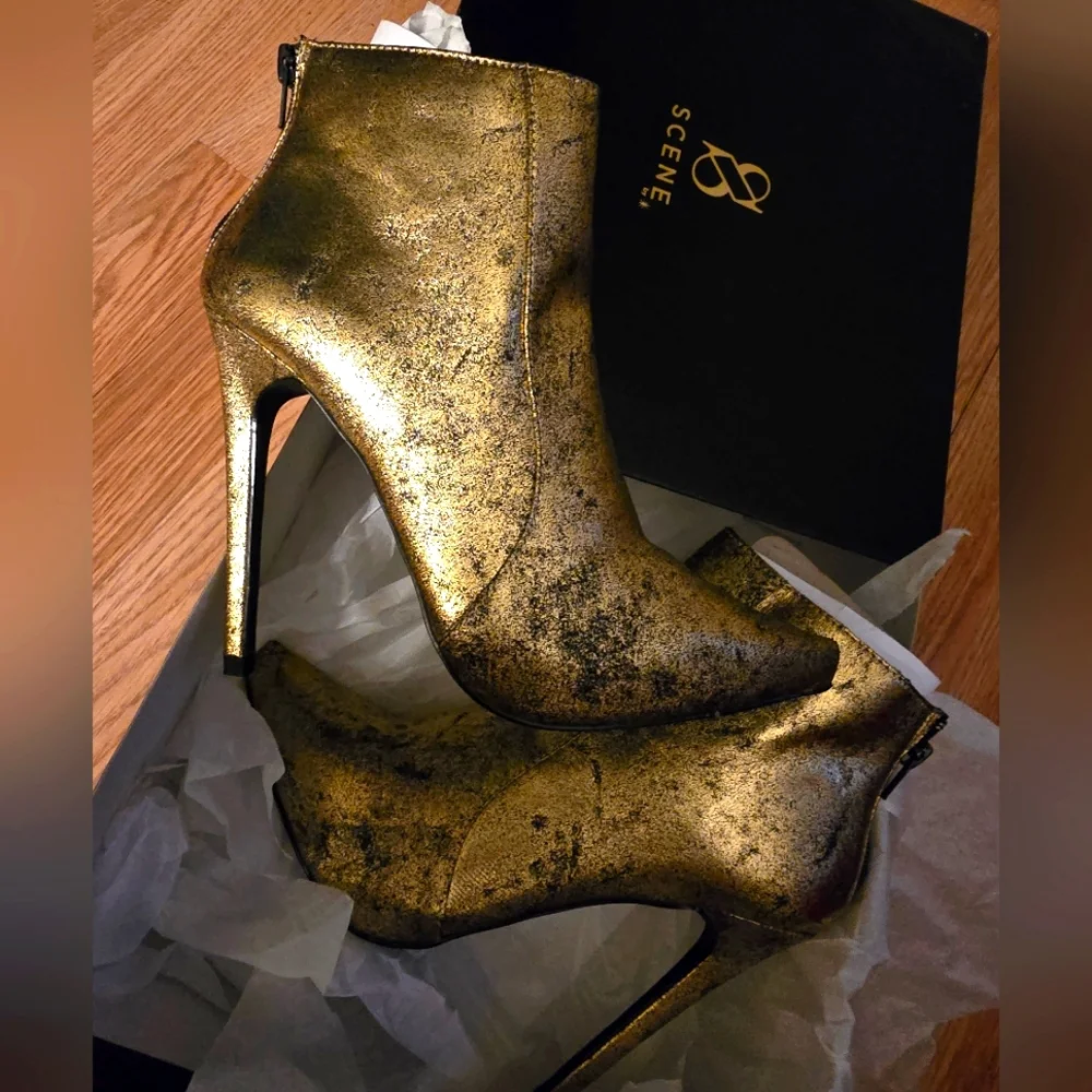 Gold Booties - Picture 1 of 8